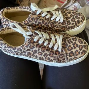 Cheetah platform sneakers